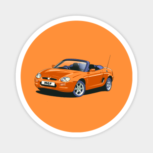 MG MGF Car in Volcano orange Magnet